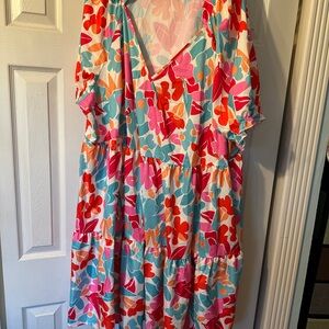 Vibrant Floral Dress